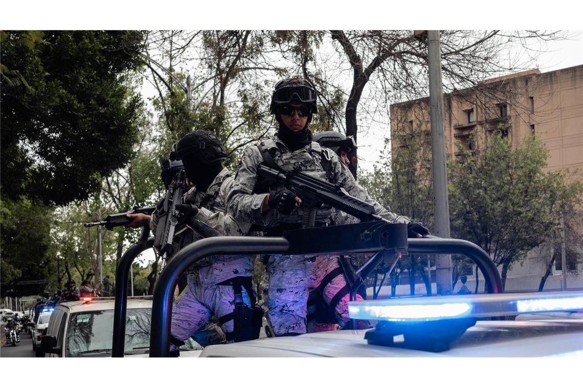 In Teilen von Mexiko-Stadt war eine massive Präsenz der Sicherheitskräfte zu beobachten.