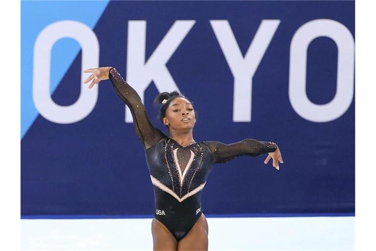 In Tokio beginnt die Simone-Biles-Show. Foto: -/kyodo/dpa