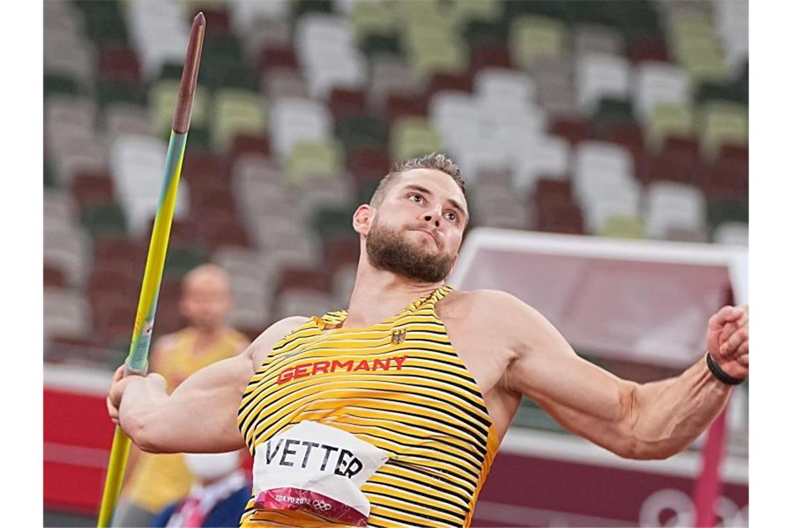 Nach Tokio-Pleite: Vetter schafft keine Olympiasieger-Weite In Tokio kam Johannes Vetter nicht über Platz neun hinaus. Foto: Michael Kappeler/dpa