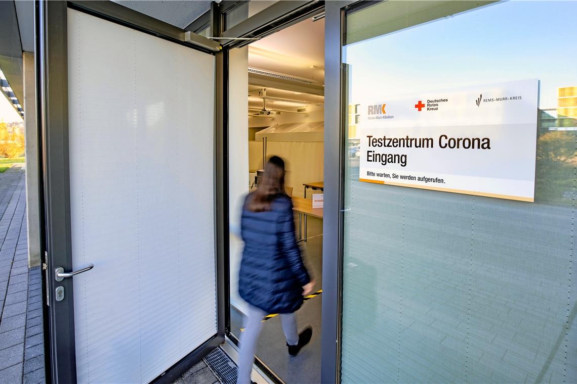 In Winnenden wurde das Testzentrum Corona eingerichtet. Foto: Fuchs/Rems-Murr-Kliniken