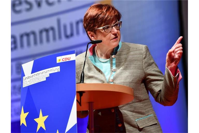 Inge Gräßle spricht beim Landesparteitag der baden-württembergischen CDU. Foto: Uwe Anspach/Archivbild