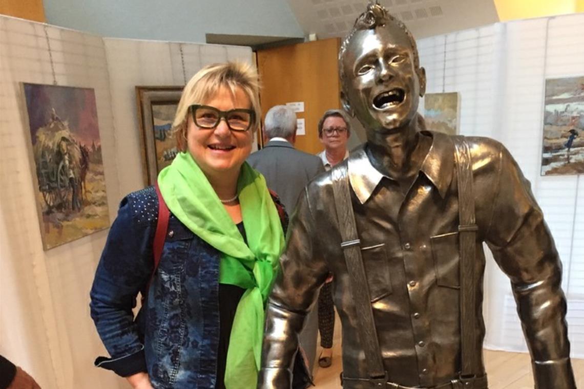 Inge Wagner 2016 beim Ausstellungsbesuch in Annonay anlässlich der Feierlichkeiten zum 50-Jahr-Partnerschaftsjubiläum. Foto: privat