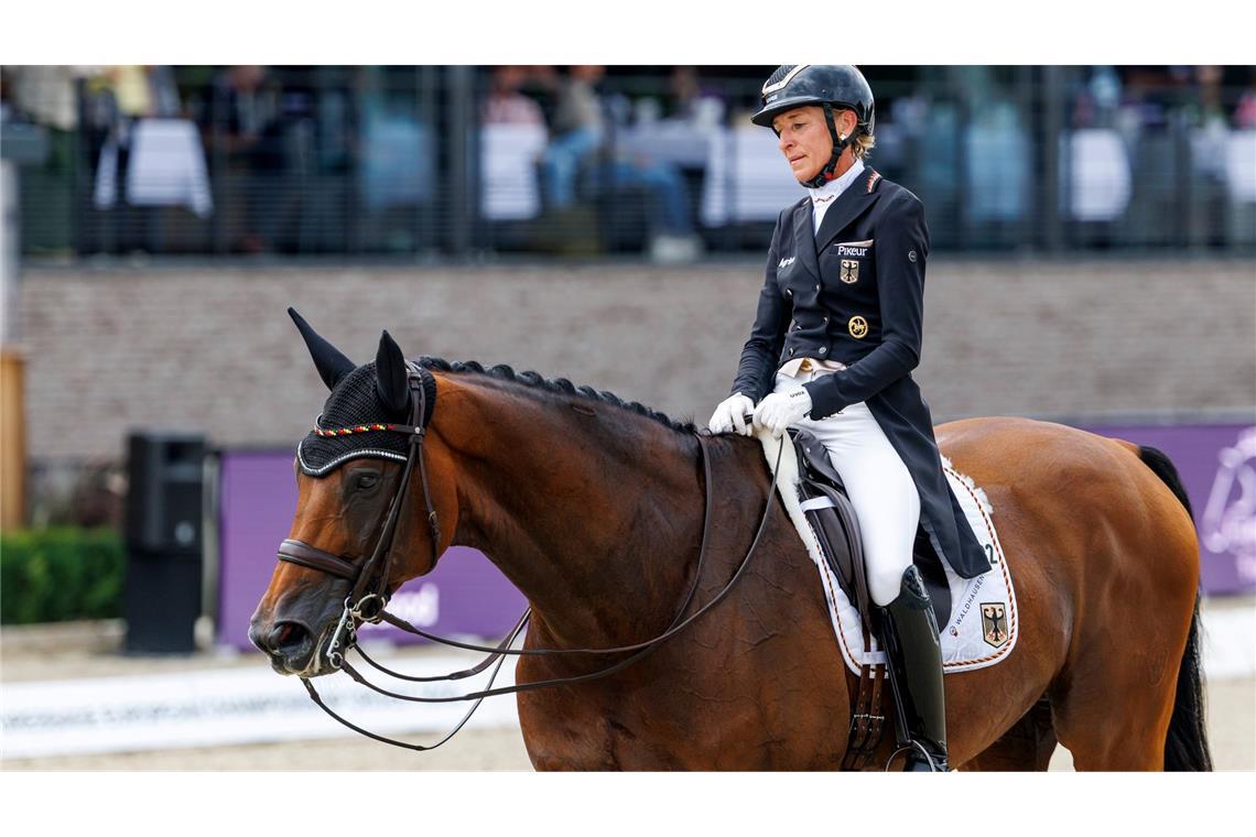 Dressur-EM: Trotz Fehlern zum Auftakt auf dem Gold-Platz Ingrid Klimke zeigte bei der EM keinen guten Auftritt.