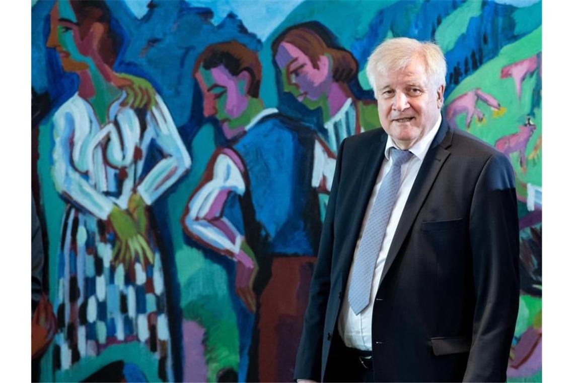 Kabinett will im September über Klimaschutzpaket entscheiden Innen- und Bauminister Horst Seehofer auf dem Weg zur Kabinettssitzung im Bundeskanzleramt. Foto: Bernd von Jutrczenka