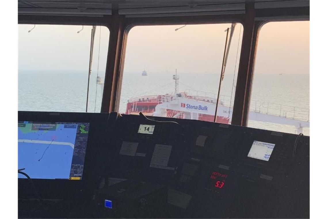 Innenaufnahme der Brücke des unter britischer Flagge fahrenden Öltankers „Stena Impero“. Foto: Morteza Akhoondi/Mehr News Agency/AP