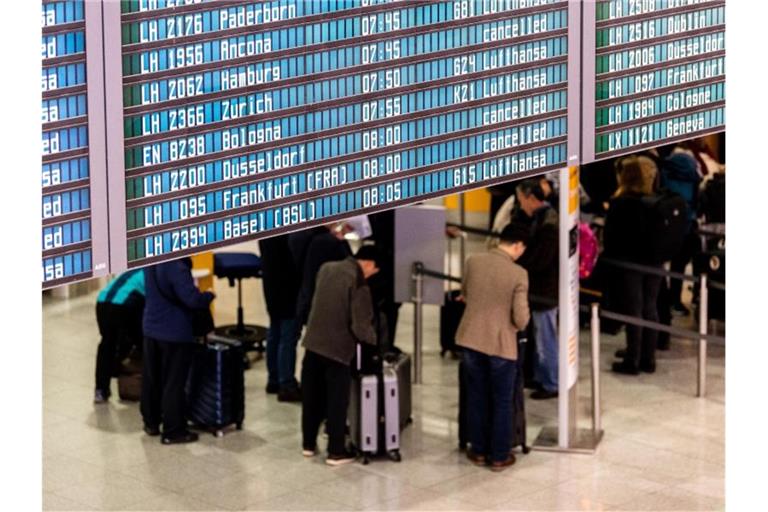 Insgesamt rechnet die Lufthansa mit 180.000 vom Streik betroffenen Passagieren. Foto: Matthias Balk/dpa