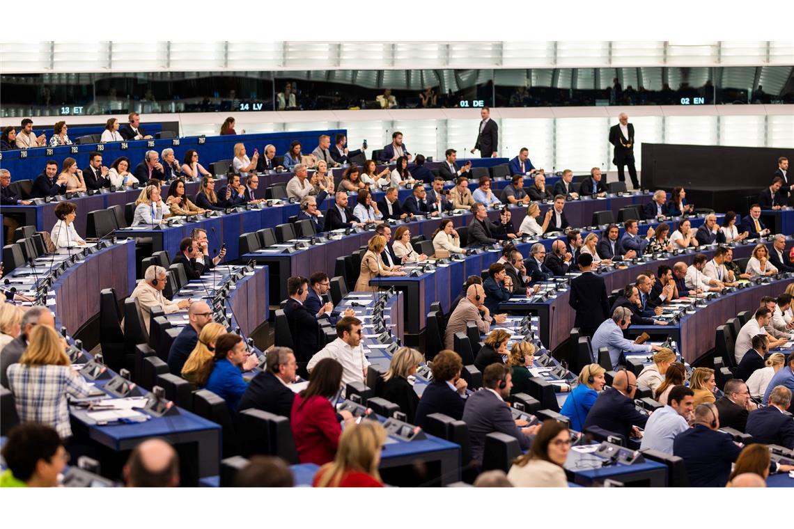 Rechte scheitern mit Misstrauensantrag gegen von der Leyen Insgesamt stimmten 553 Parlamentarierinnen und Parlamentarier über den Misstrauensantrag ab.