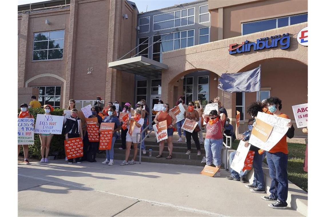 In Texas hat es Proteste gegen das verschärfte Abtreibungsgesetz gegeben. Foto: Joel Martinez/The Monitor via AP/dpa