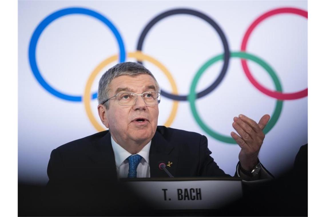 IOC-Chef Thomas Bach gab zu, dass die Neuorganisation der Olympischen Spiele eine „Mammutaufgabe“ sei. Foto: Jean-Christophe Bott/KEYSTONE/dpa