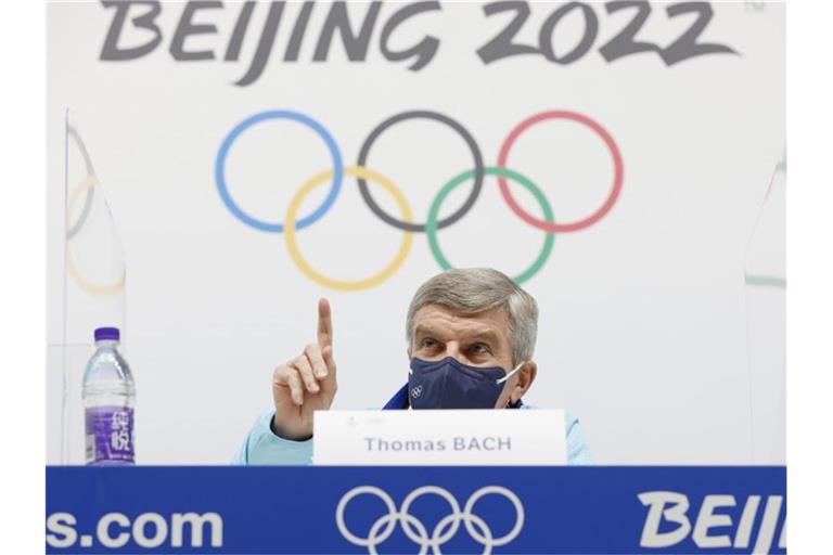 IOC-Präsident Thomas Bach hat die Winterspiele in Peking als „sehr erfolgreich“ bewertet. Foto: -/kyodo/dpa
