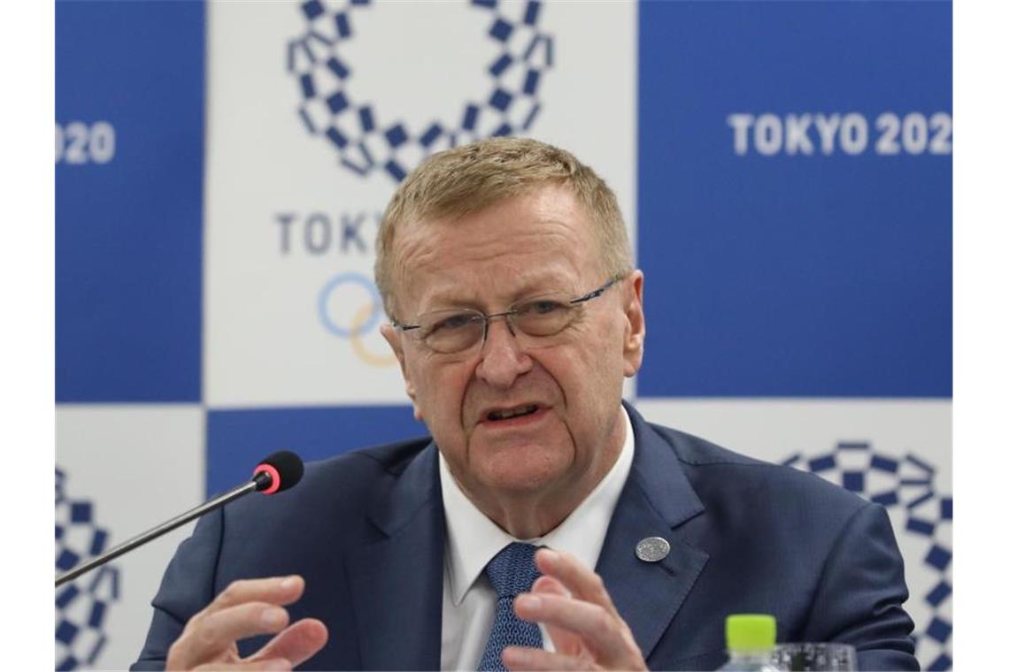 Olympia-Macher: Gleicher Zeitplan, gleiche Arenen auch 2021 IOC-Spitzenfunktionär John Coates sichert Sportverbänden finanzielle Unterstützung des Internationalen Olympischen Komitees zu. Foto: Du Xiaoyi/XinHua/dpa