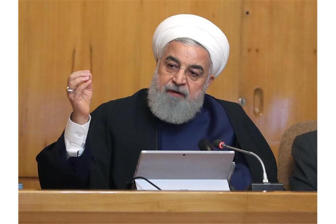 Teheran sieht japanische Vermittlung als „Wendepunkt“ Irans Präsident Hassan Ruhani in der zweiten Maiwoche während einer Kabinettssitzung in Teheran. Foto: Ebrahim Seydi/Iranian Presidency
