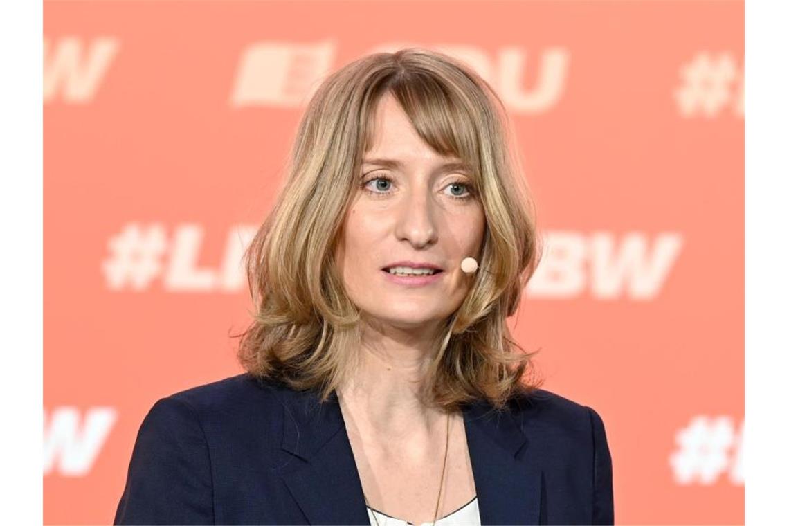 Südwest-CDU: Mit 60-köpfiger Kommission Ausweg aus Krise Isabell Huber, die Generalsekretärin der CDU in Baden-Württemberg. Foto: Bernd Weißbrod/dpa/Archivbild