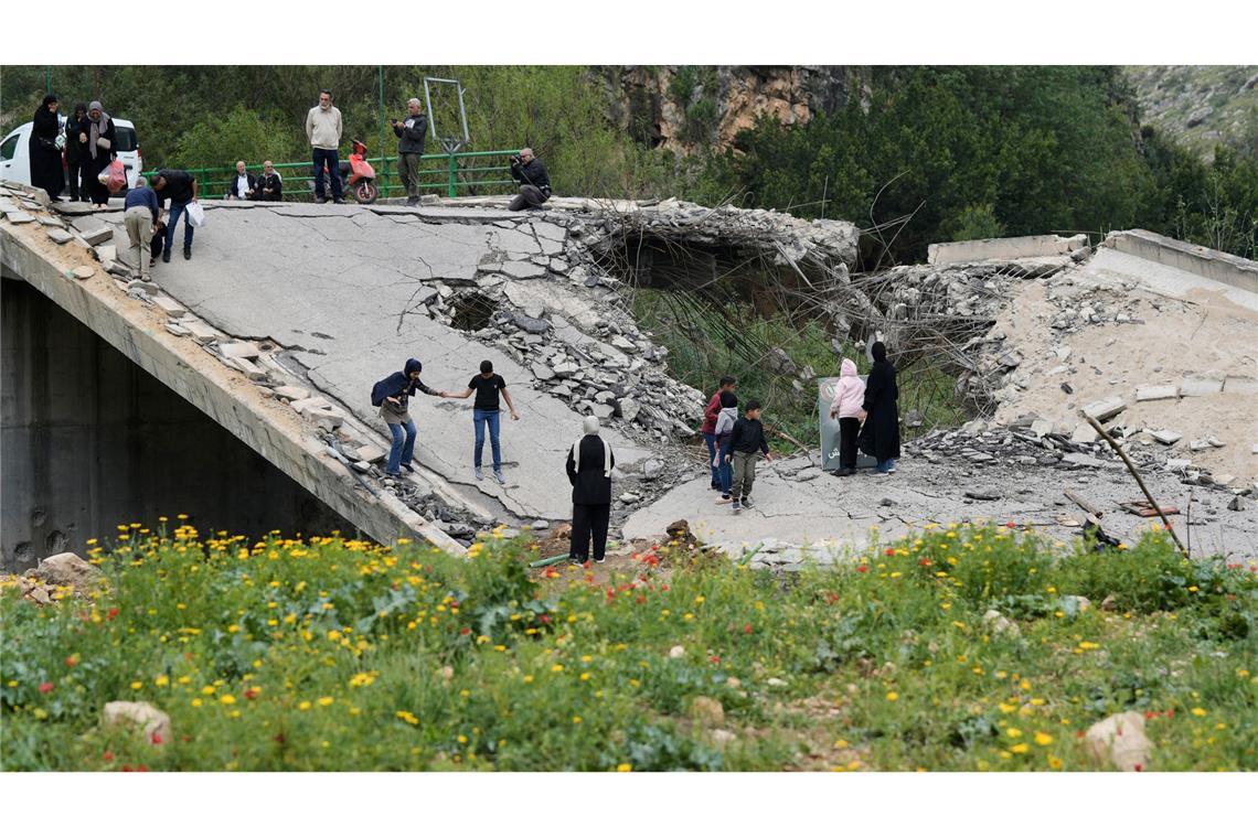 Israel hat im Südlibanon auch Straßen und Brücken zerstört. (Archivbild)