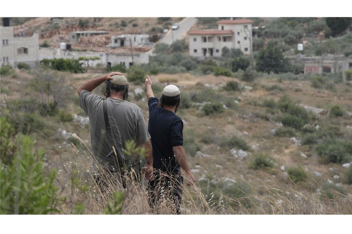 Israelische Siedler im Westjordanland (Archivfoto).