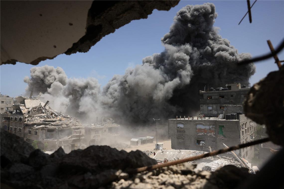 Netanjahu warnt Einwohner der Stadt Gaza: „verschwinden Sie" Israelischer Luftangriff im nördlichen Gaza-Streifen (Archivbild).