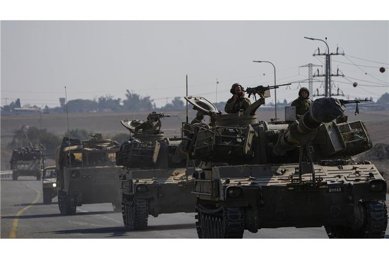 Israelisches Militär an der Grenze zum Gazastreifen.