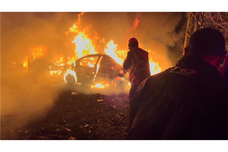 Israels Luftwaffe greift erneut in Beirut an.