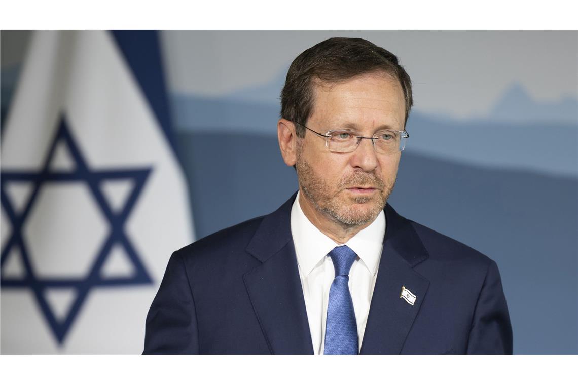 Israels Präsident Herzog hofft auf einen Machtwechsel im Iran.