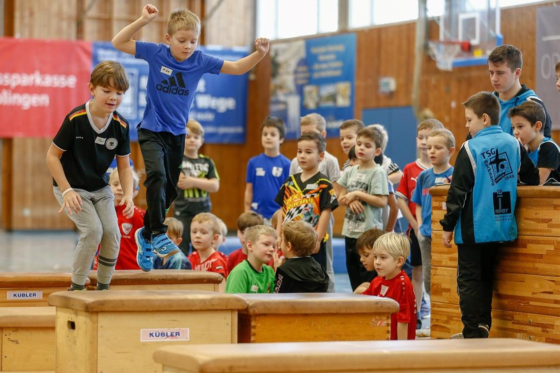 Ist bei der Suche nach Talenten für Backnangs Turner einer von mehreren Bausteinen: Der Mini-Cup für Grundschulkinder. Foto: A. Becher