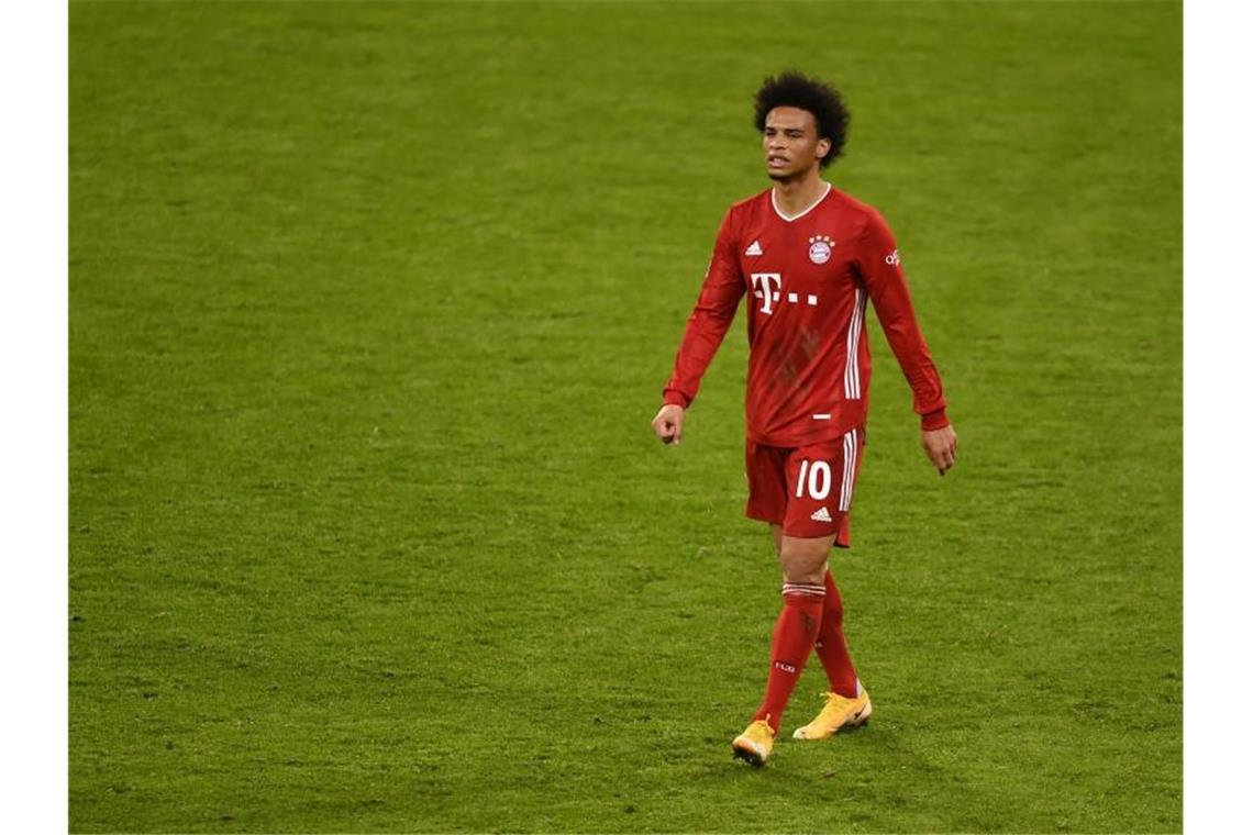 Ist beim FC Bayern noch nicht richtig angekommen: Leroy Sané. Foto: Lukas Barth/epa/Pool/dpa