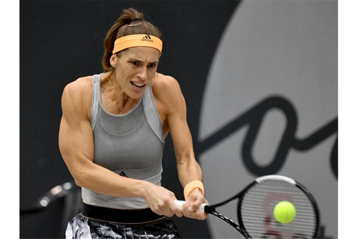 Ist beim Tennis-Turnier in Linz im Halbfinale ausgeschieden: Andrea Petkovic. Foto: Barbara Gindl/APA/dpa