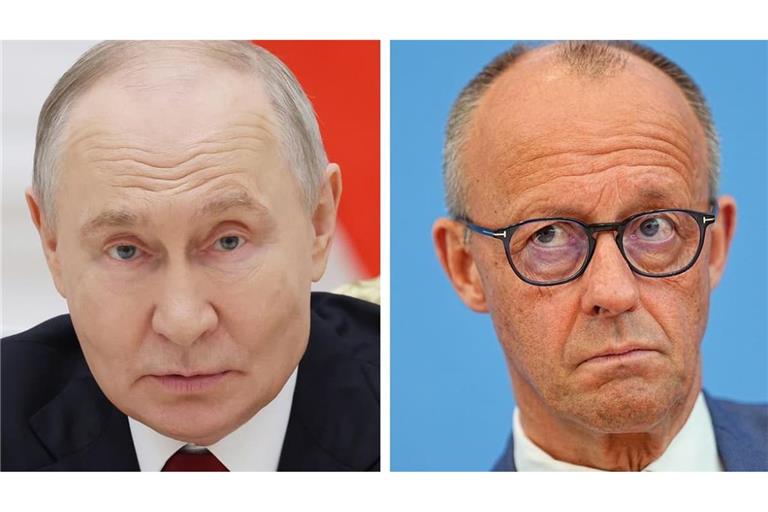 Ist das Tischtuch endgültig zerschnitten? Russlands Präsident Wladimir Putin und Bundeskanzler Friedrich Merz (re.).