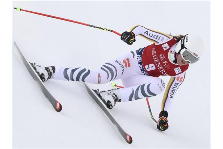 Ist die aussichtsreichste der neun Deutschen bei den Einzelevents zum Saison-Finale: Kira Widle in Aktion. Foto: Alessandro Trovati/AP/dpa