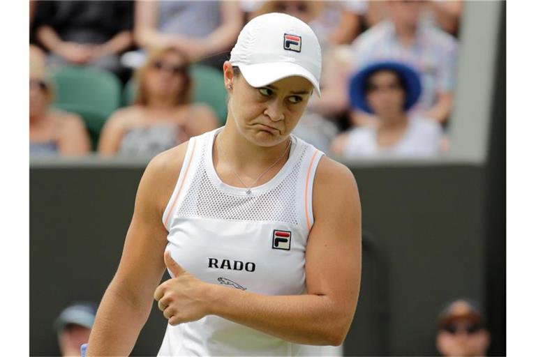 Ist in Wimbledon ausgeschieden: Ashleigh Barty. Foto: Ben Curtis/AP