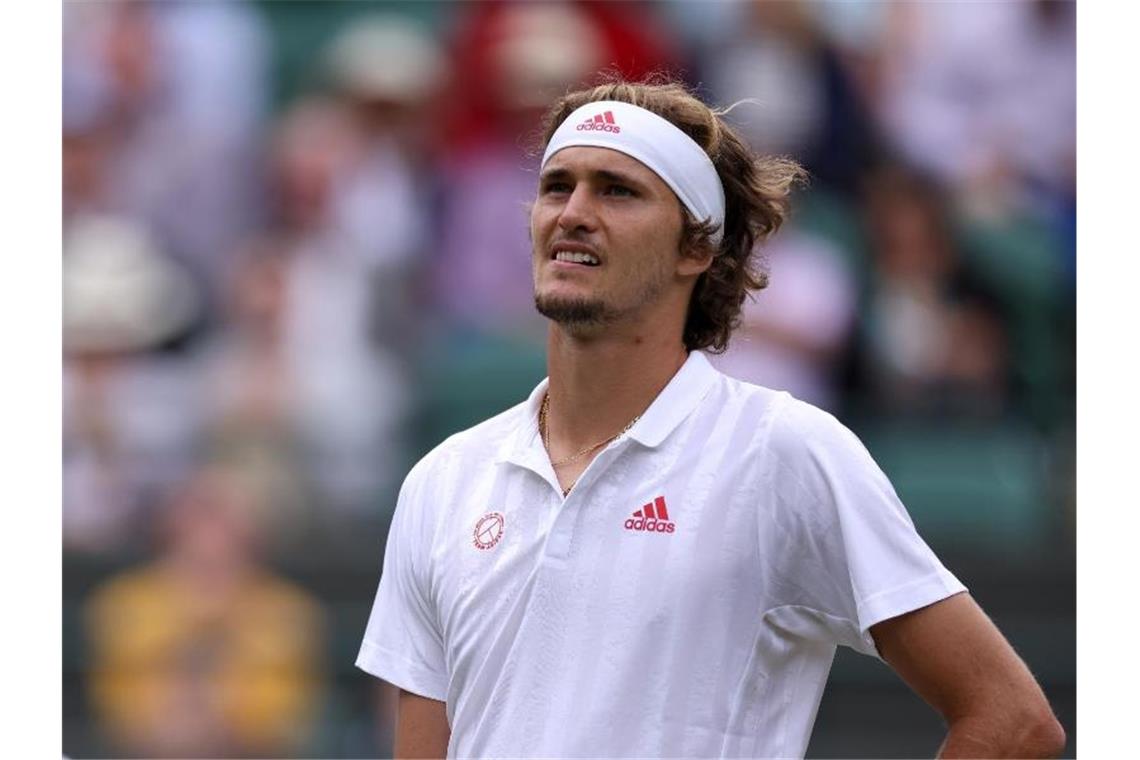 Ist in Wimbledon im Achtelfinale ausgeschieden: Alexander Zverev. Foto: Steven Paston/PA Wire/dpa