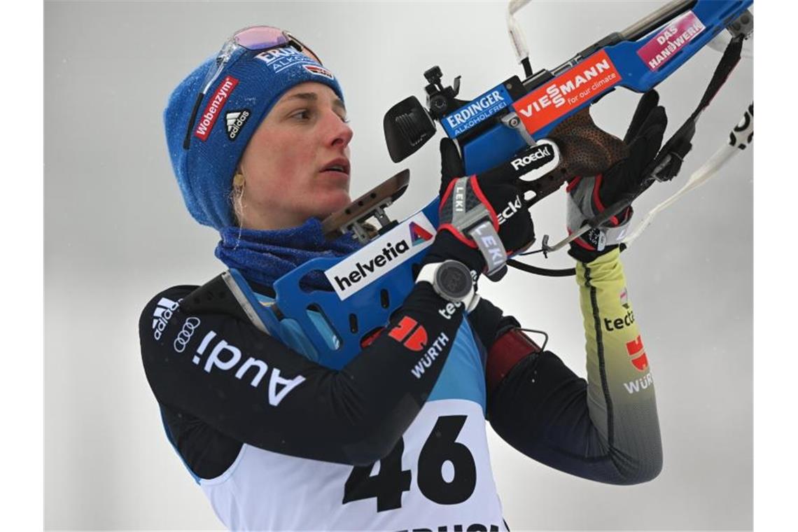 Das bringt der Wintersport am Samstag Ist mit Deutschlands Mixed-Staffel in Oberhof im Einsatz: Vanessa Hinz. Foto: Hendrik Schmidt/dpa-Zentralbild/ZB
