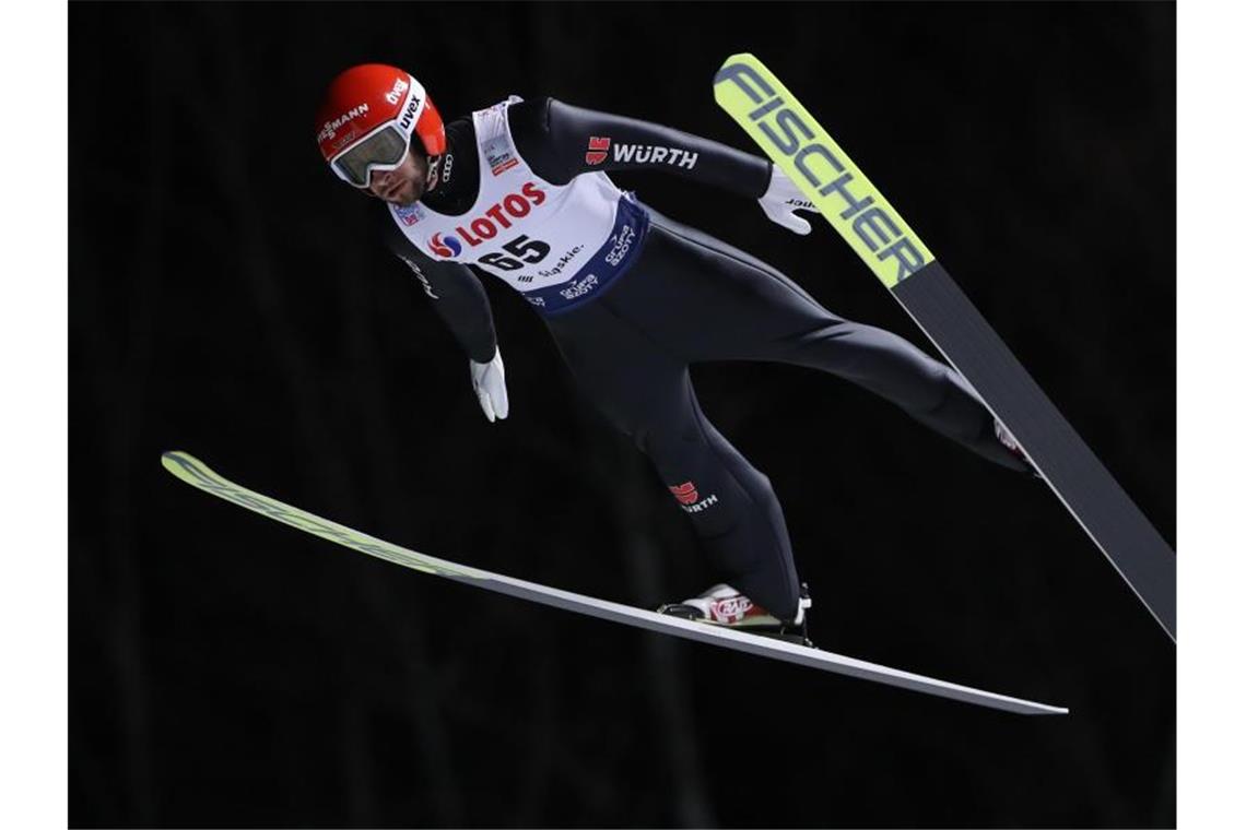 Ist mit Deutschlands Skispringern in Wisla gefordert: Markus Eisenbichler. Foto: Grzegorz Momot/PAP/dpa