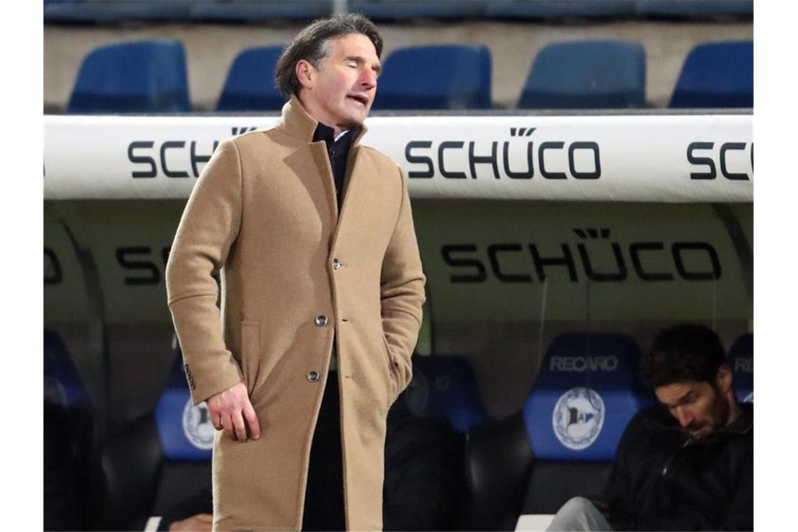 Ist mit Hertha BSC im Bundesliga-Abstiegskampf angelangt: Trainer Bruno Labbadia. Foto: Friso Gentsch/dpa