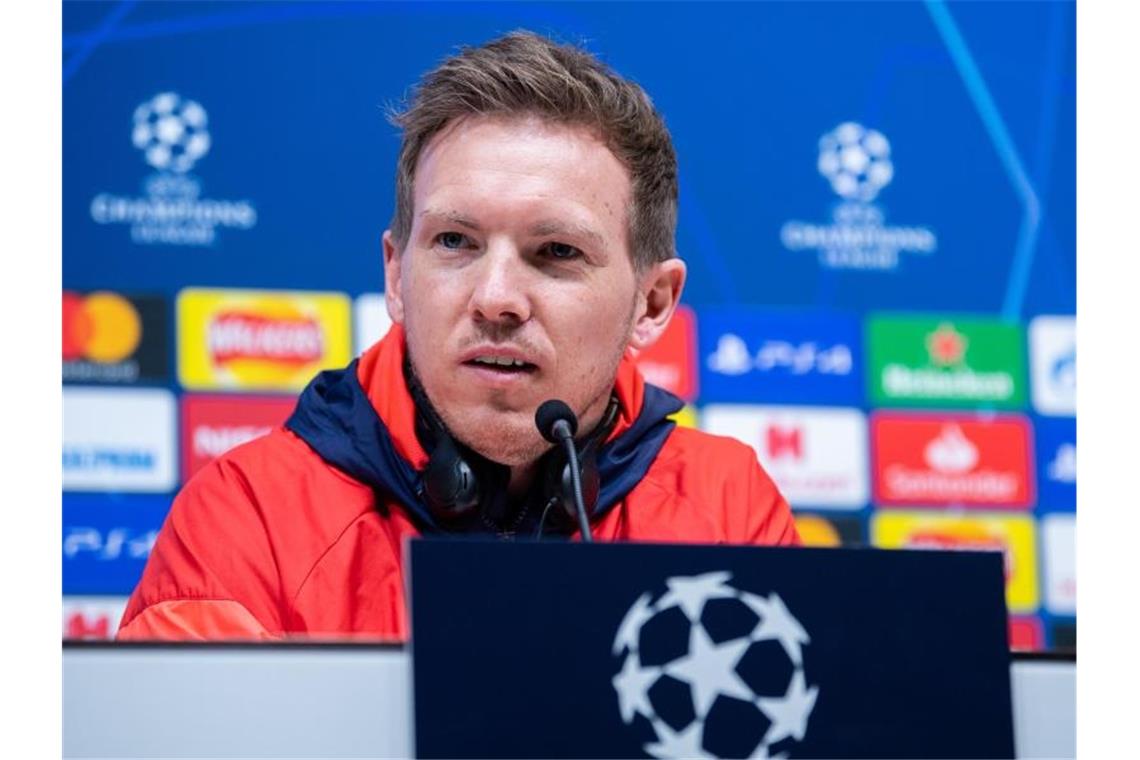 Ist mit Leipzig bei Tottenham Hotspur gefordert: RB-Coach Julian Nagelsmann. Foto: Robert Michael/dpa-Zentralbild/dpa