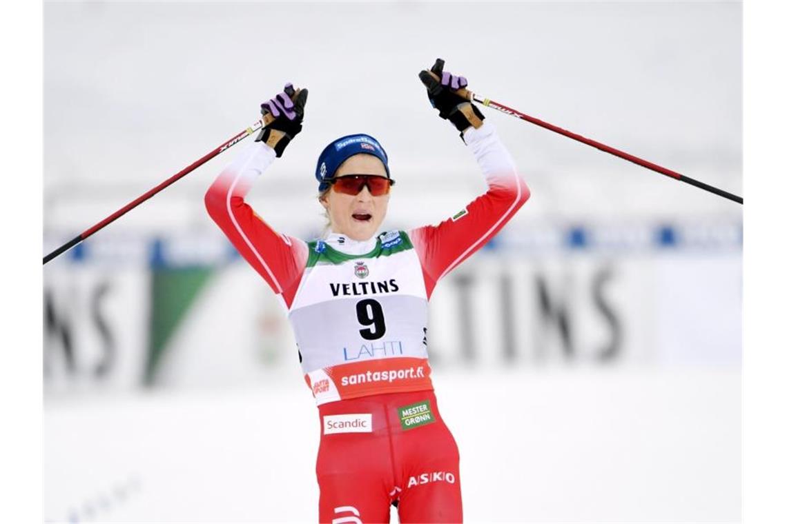 Johaug, Riiber & Co.: Die internationalen Stars der WM Ist nicht mehr so dominant wie noch im vergangenen Jahr: Therese Johaug aus Norwegen. Foto: Markku Ulander/Lehtikuva/dpa