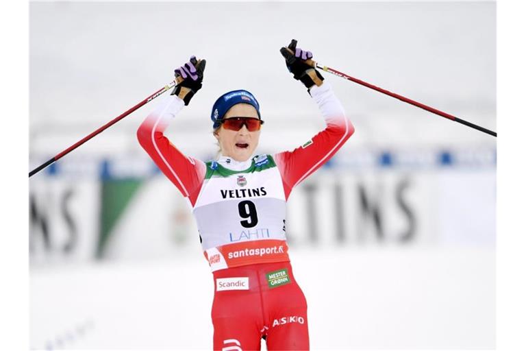 Ist nicht mehr so dominant wie noch im vergangenen Jahr: Therese Johaug aus Norwegen. Foto: Markku Ulander/Lehtikuva/dpa