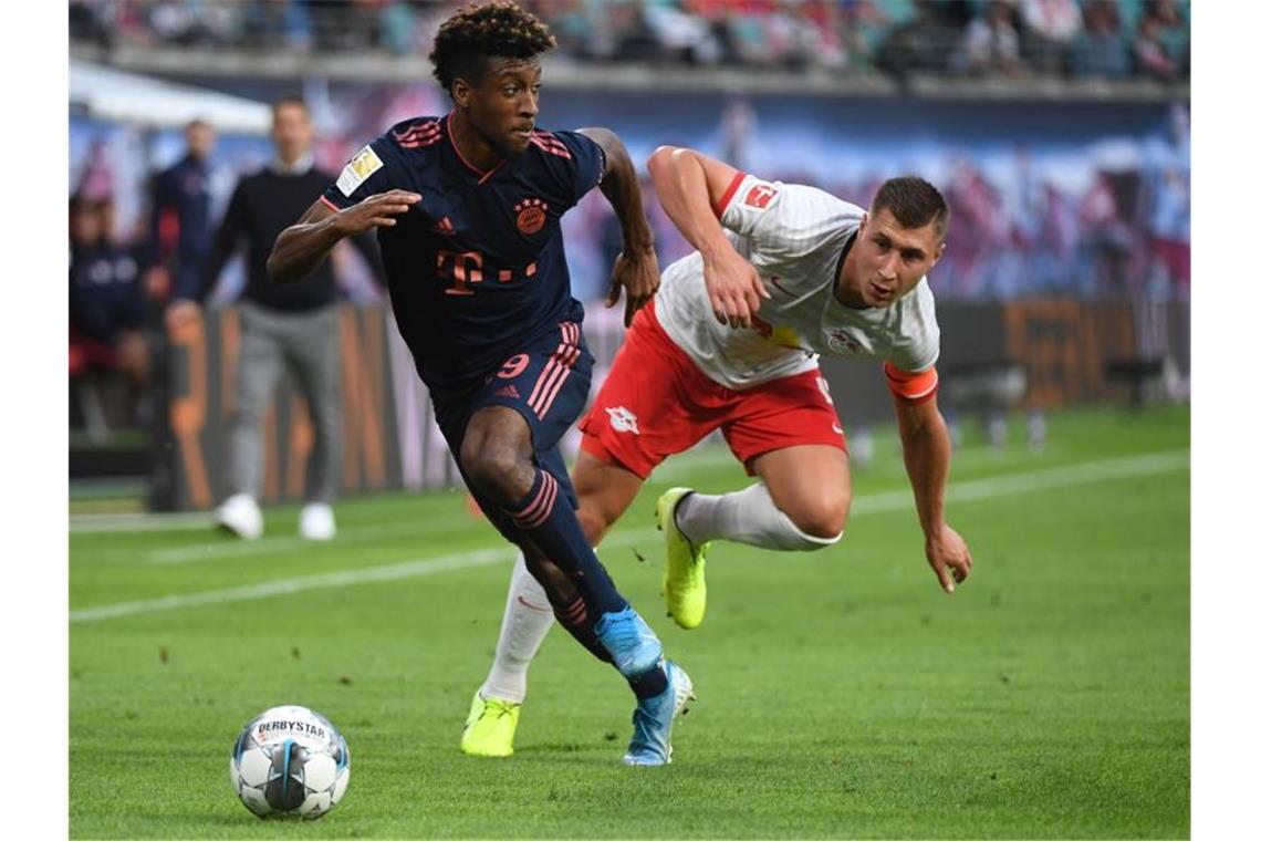 Highlight in München: Titel-Showdown Bayern gegen Leipzig Ist rechtzeitig zum Bundesliga-Topspiel wieder einsatzbereit: Bayerns Kingsley Coman. Foto: Hendrik Schmidt/dpa-Zentralbild/dpa
