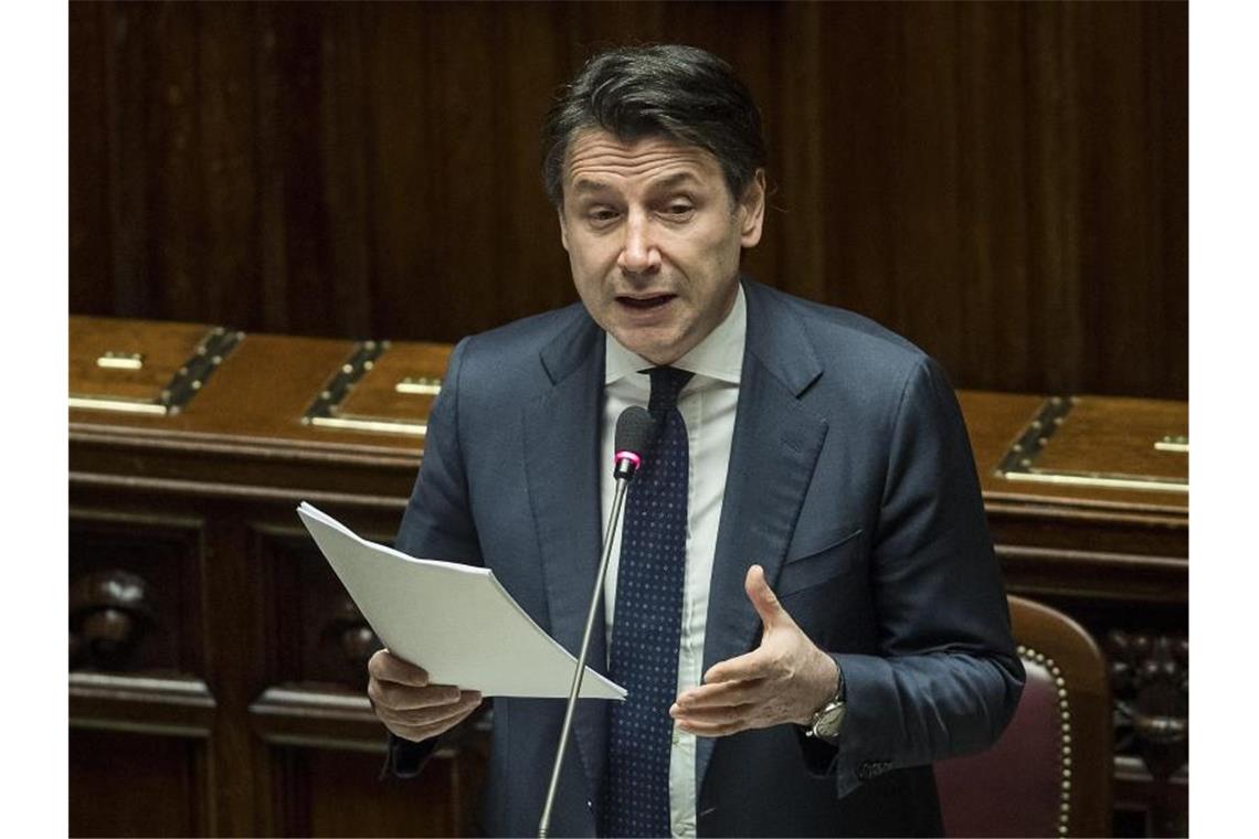 EU-Krisenhilfen: Finanzminister ringen um Kompromiss Italiens Ministerpräsident Giuseppe Conte. Foto: Roberto Monaldo/LaPresse/AP/dpa