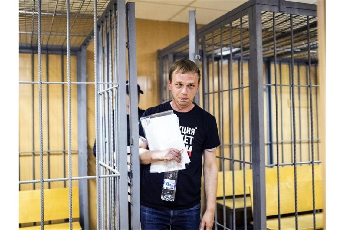 Iwan Golunow war wegen eines angeblichen Drogendelikts festgenommen worden. Foto: Evgeny Feldman/meduza.io