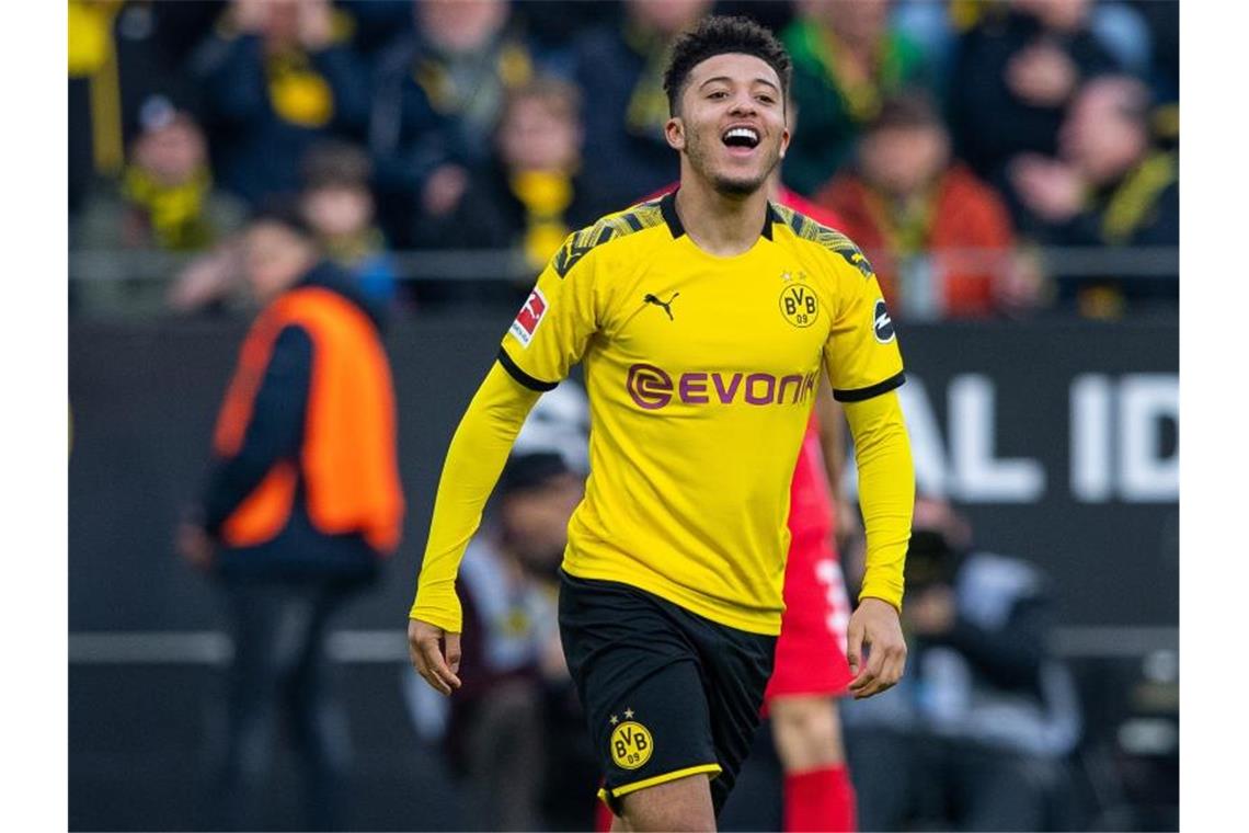 Jadon Sancho ist einer der Leistungsträger beim BVB. Foto: Guido Kirchner/dpa