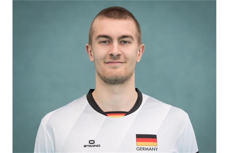 Jakob Günthör im Trikot der Nationalmannschaft. Foto: Soeren Stache/Archivbild