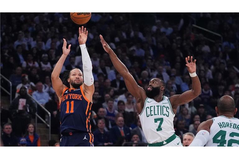 Jalen Brunson führte die Knicks zum dritten Sieg gegen die Celtics.
