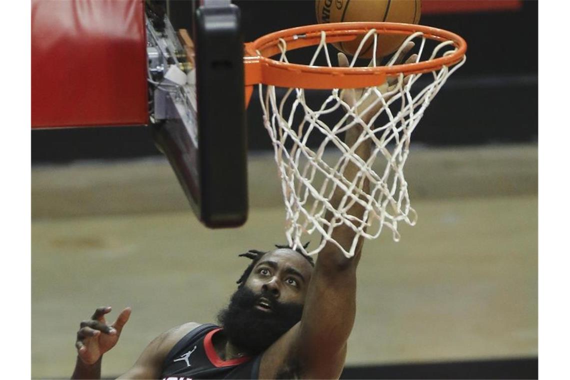 James Harden verlässt die Houston Rockets. Foto: Yi-Chin Lee/Houston Chronicle/dpa