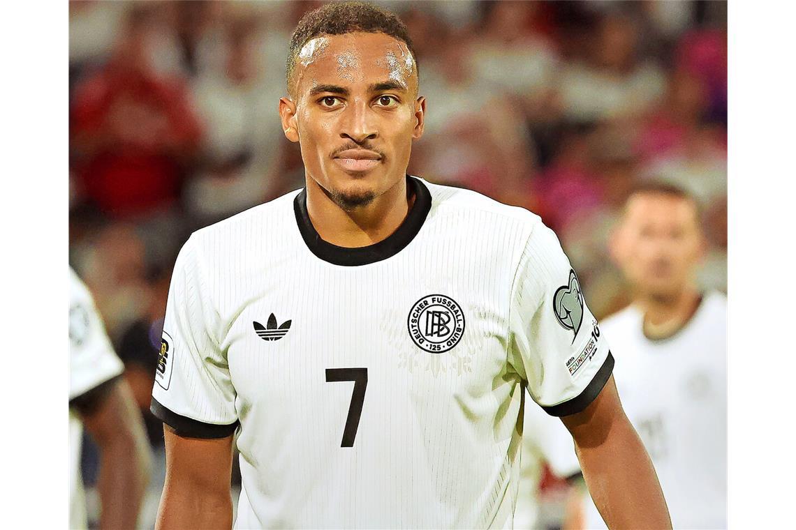 Jamie Leweling vom VfB Stuttgart hat im Trikot der Nationalelf gegen Nordirland überzeugt.