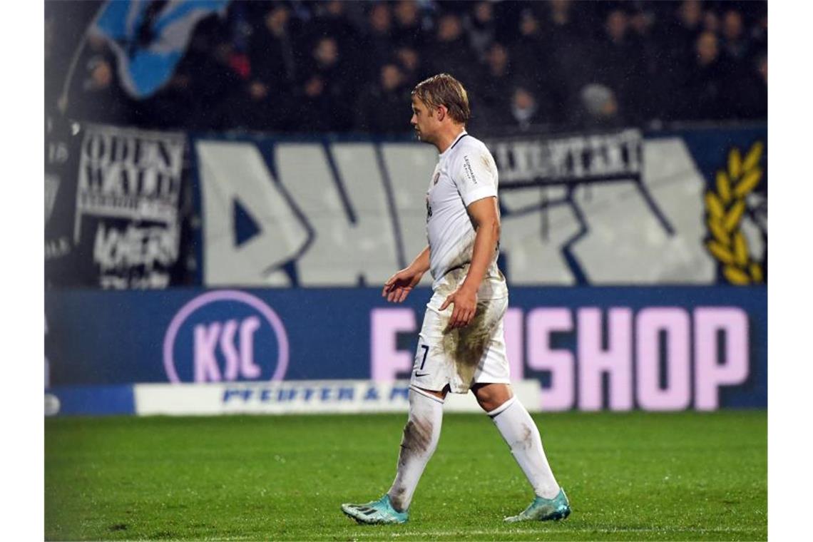 KSC spielt wieder Remis: Trotz langer Überzahl 1:1 gegen Aue