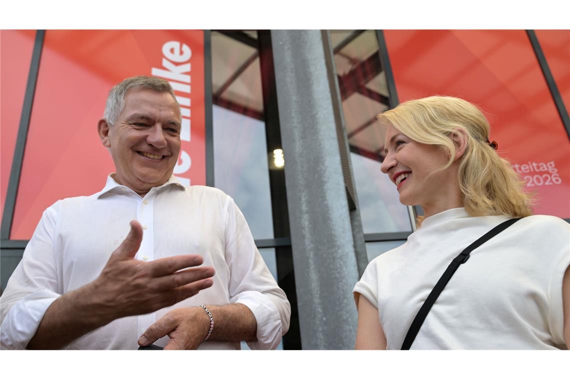 Jan van Aken und Ines Schwerdtner haben die Linke seit 2024 aus dem Umfragetief geführt.