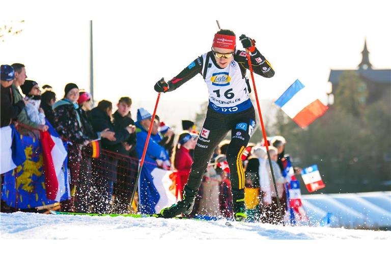 Janina Hettich-Walz auf der Strecke am Holmenkollen.