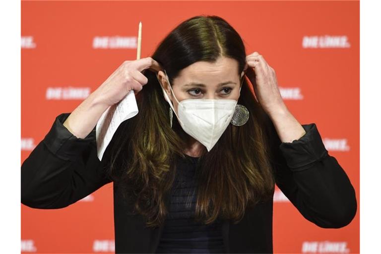 Janine Wissler, Bundesvorsitzende von Die Linke. Foto: Kira Hofmann/dpa-Zentralbild/dpa