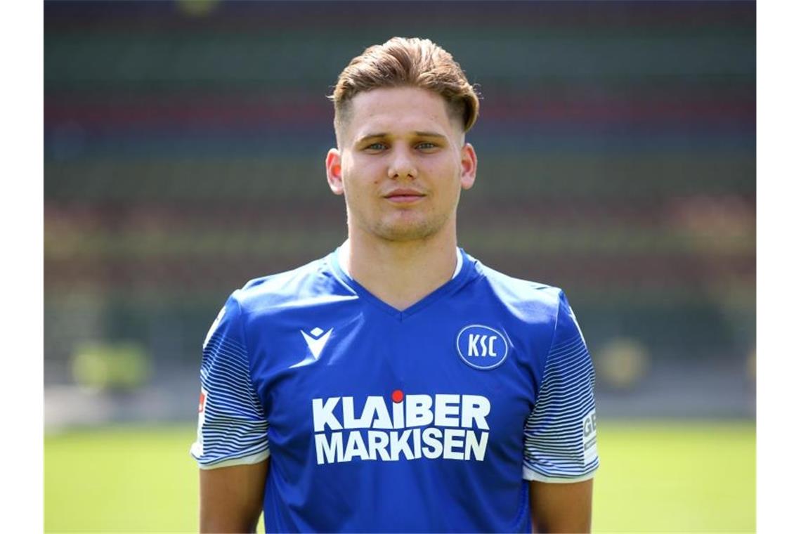 Karlsruher SC verlängert mit verletztem Janis Hanek Janis Hanek vom Karlsruher SC. Foto: Michael Deines//Michael Deines/Archivbild