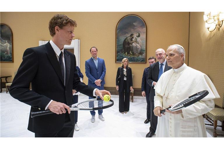 Jannik Sinner zu Gast bei Papst Leo.